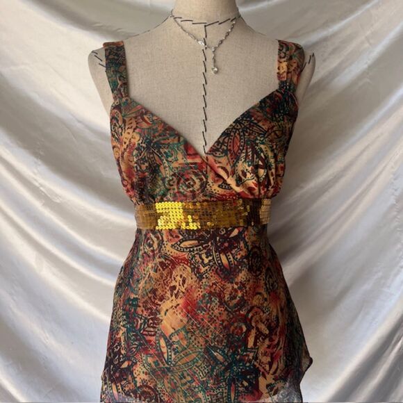 Mixi top fairy coquette indie sequin pattern top - Picture 1 of 8